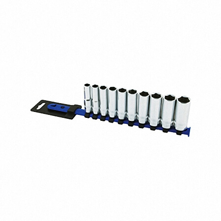 10-tlg. 3/8" Antrieb 6-kant Tief-Steckschlüsselsatz (metrisch)