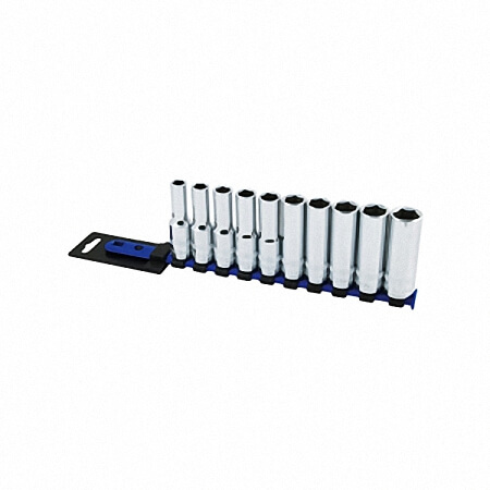 10-tlg. 1/2" Antrieb 6-kant Tiefbett-Steckschlüsselsatz (mm)