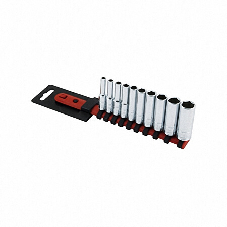 10-tlg. 1/4" Antrieb 6-kant Tief-Steckschlüsselsatz (Zoll)