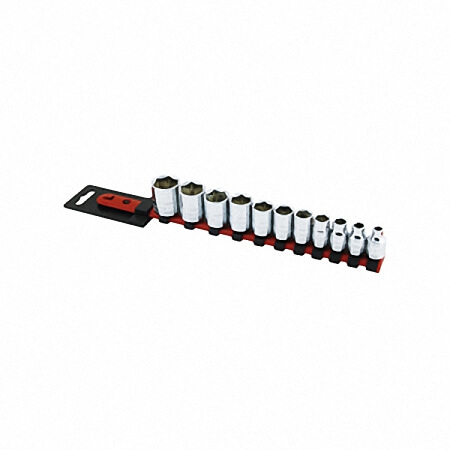 11-teiliger 3/8"-Steckschlüsselsatz mit 6-kant-Einsätzen