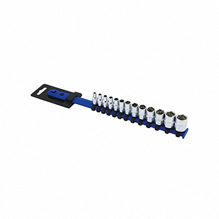 13-teiliger 1/4"-Steckschlüsselsatz, 6-kant, metrisch