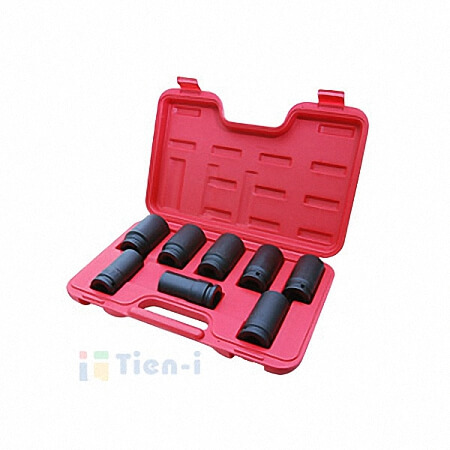8-tlg. 3/4"-Antrieb Tief-Impact-Nuss-Set (26-38 mm)