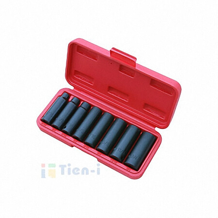 8-tlg. 3/8" Tief-Impact-Steckschlüsselsatz (SAE)