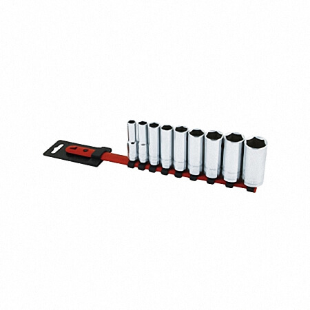 9-tlg. 3/8" Antrieb 6-kant Tief-Steckschlüsselsatz