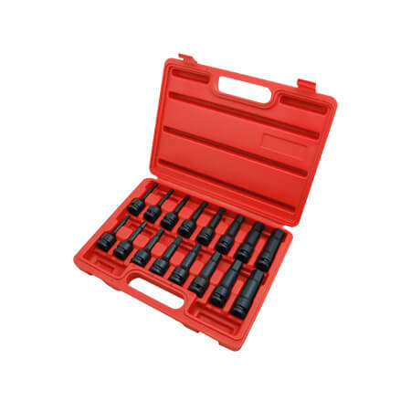 16-tlg. 1/2" Schlagschrauber-Steckschlüsselsatz mit Sechskant-Bits (78L)