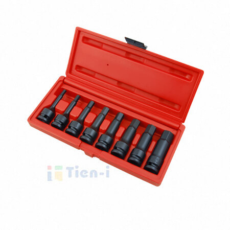 8-tlg. 1/2" Schlagschrauber-Steckschlüsselsatz mit Sechskant-Bits (78L, 1/4"-3/4")