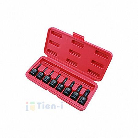 8-tlg. 1/2" Schlagschrauber-Steckschlüsselsatz mit Stern-Bits (60 mm Länge)