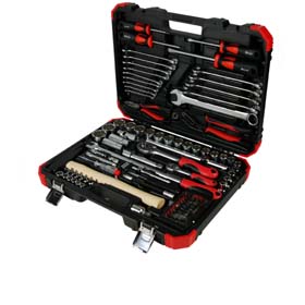 102-teiliger Werkzeugkoffer mit 1/4" & 1/2" Antrieb (metrisch)