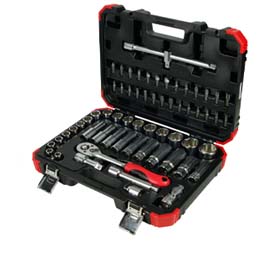 62-teiliger Steckschlüsselsatz mit 1/2"-Antrieb (metrisch)