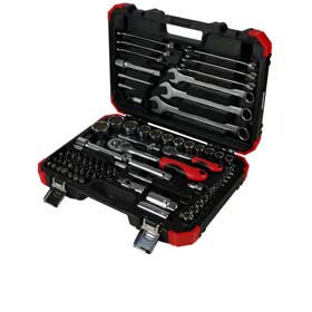 82-teiliges Werkzeugset mit 1/4" & 1/2" Antrieb (metrisch)
