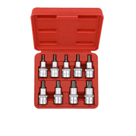 9-teiliger Tamperproof Star Plus Bit-Steckschlüsselsatz mit 1/2"-Antrieb
