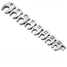 8-teiliges Crowfoot-Flare-Mutternschlüssel-Set mit 3/8"-Antrieb (3/8"-7/8")