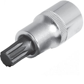 XZN Dreifach-Vielzahn-Bit-Stecknuss, Spline-Bit, aus S2-Legierungsstahl und CRV-Stecknuss