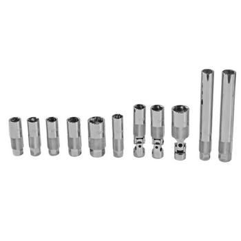 11-teiliges magnetisches Zündkerzen-Stecknuss-Set mit 3/8"-Antrieb (SAE/Metrisch)