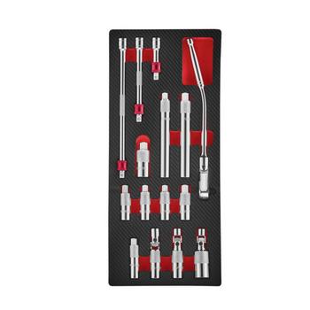 15-teiliges Profi-Magnet-Zündkerzen-Stecknuss-Set mit 3/8"-Antrieb
