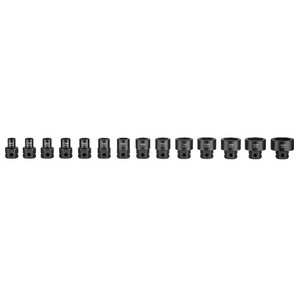 13-teiliges Set kompakter Schlagschrauber-Nüsse in Sechskant-Ausführung, 1/4"-Antrieb