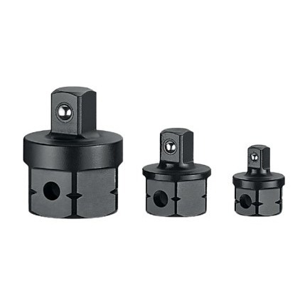 3-teiliges Set kompakter Schlagschrauber-Adapter mit Sechskantaufnahme